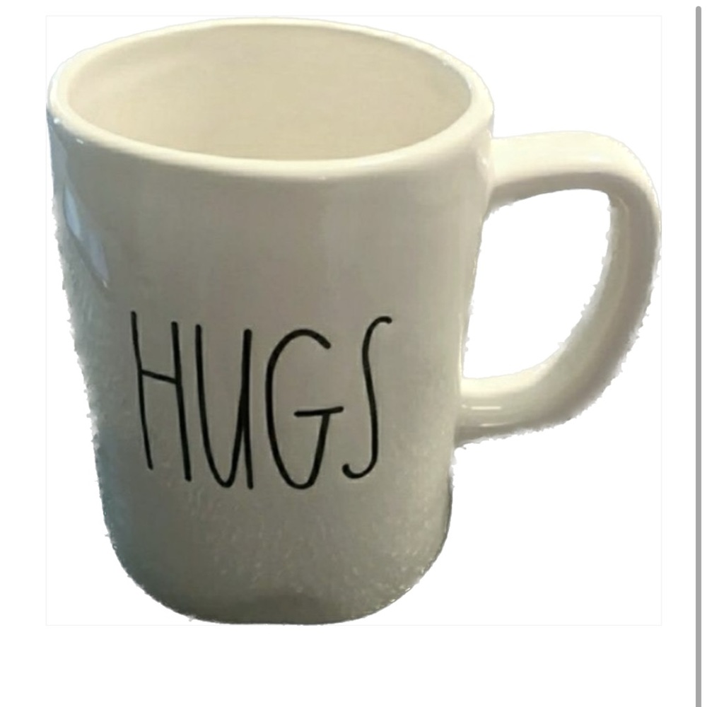 Rae Dunn Cup "HUGS". Great pre-owned condition.